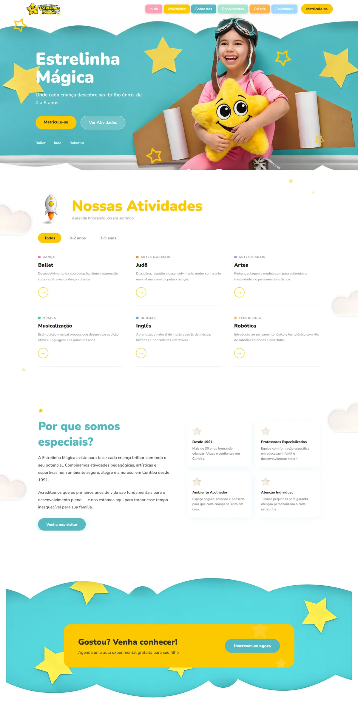 Screenshot de Projeto Estrelinha